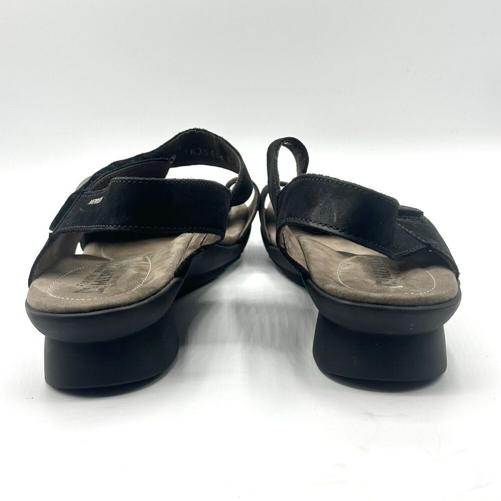 Mephisto Prudy Women's Black Wedge Heel Sandals EU Size 42 US Size 12 Suede - Picture 9 of 16